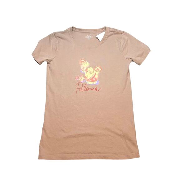 J.Crew Factory Paloma Graphic Collector Tee Brown Cotton T-Shirt XXS NWT - Picture 3 of 6